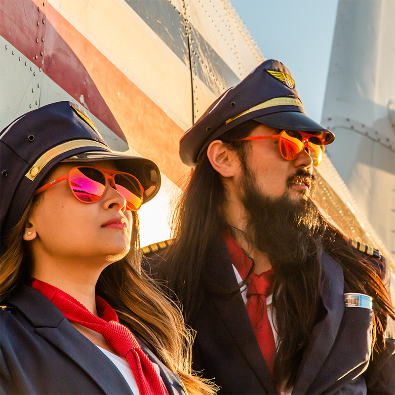Captain Blunt's Red-Eye - Bike Ready Matte Frame Sunglasses