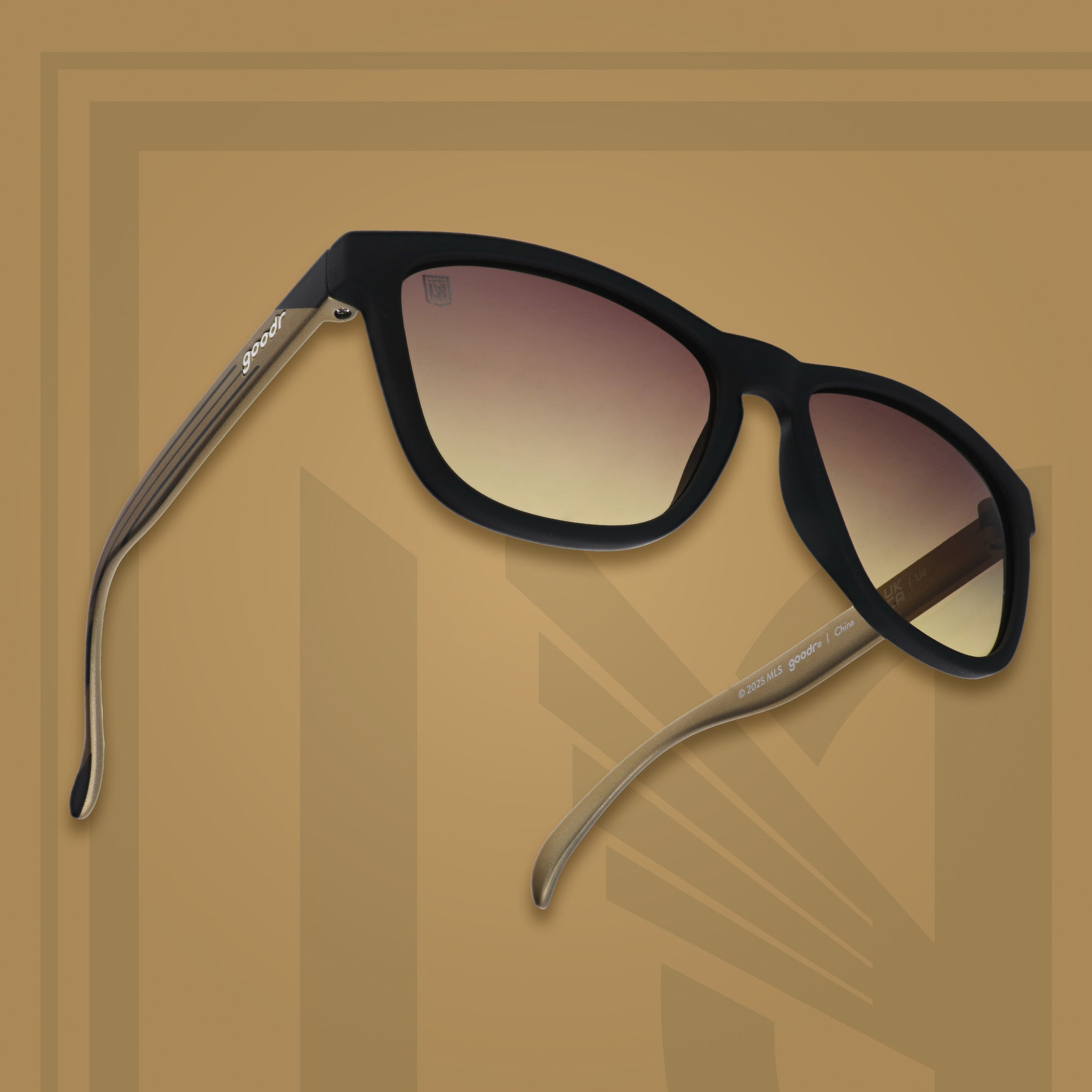 Black & Gold - Everyday Wrap Sunglasses