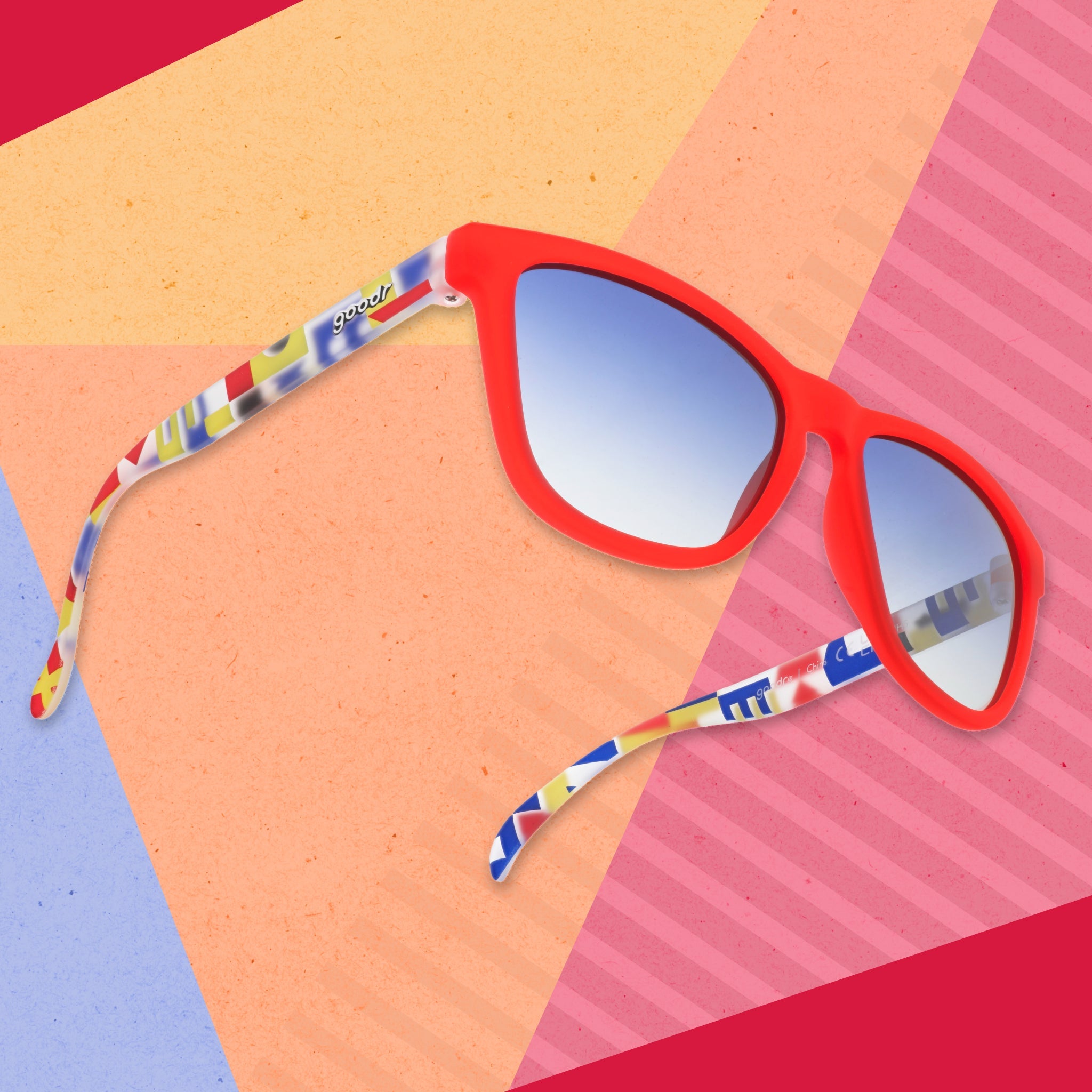 Fluent in Flags - Clean Color Frame Sunglasses